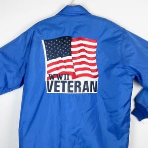 Vintage 1970s World War II Veteran Jacket, Sz L